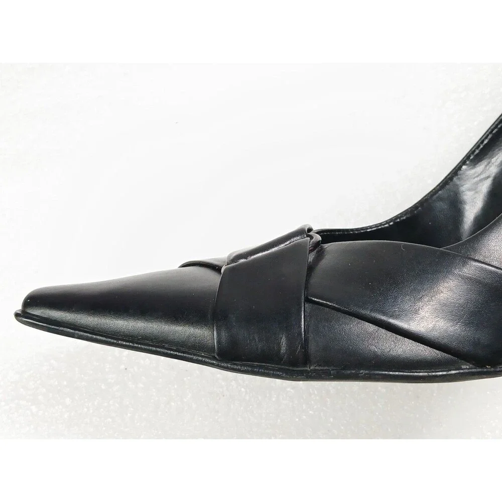 Antonio Melani Vero Cuoio Black Leather Heels – Size 8.5 – 4